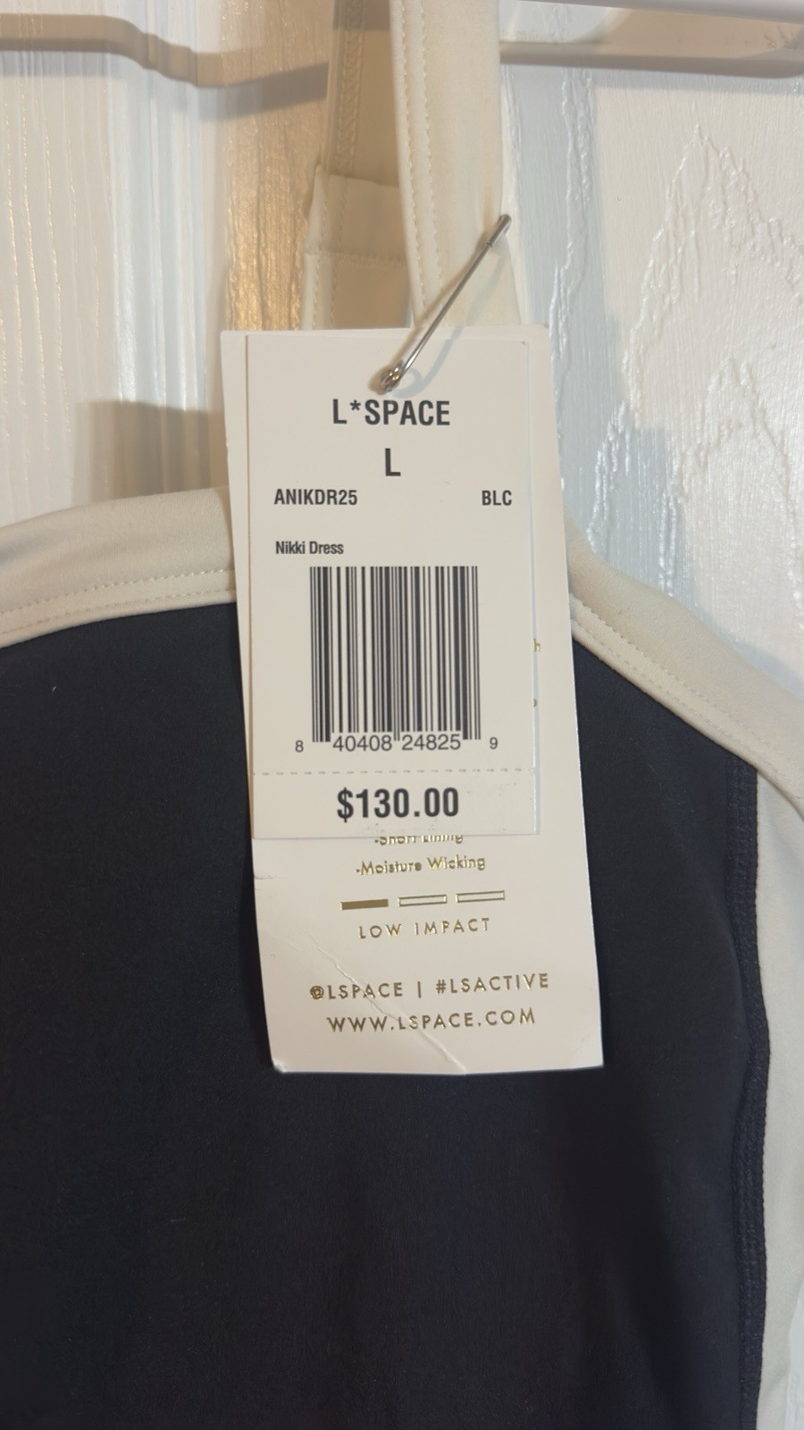 NWT L Space Nikki Dress In Black And Cream Size L