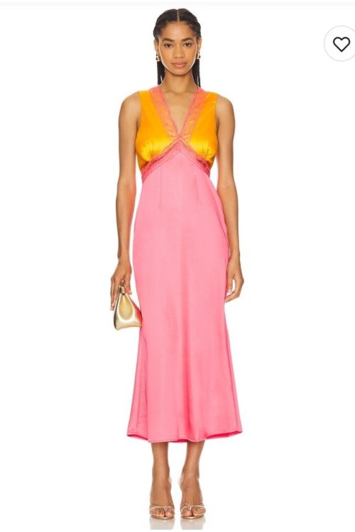 Never Fully Dressed May Dress In Pink And Orange Size 4