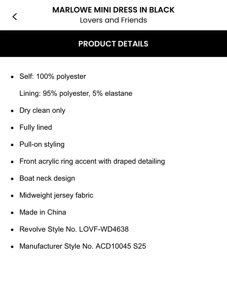 Lovers And Friends Marlow Mini Dress $259 Size M