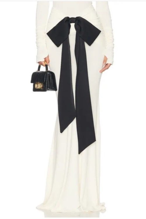 NWT Helsa Althea Jersey Skirt With Bow $299 Size S