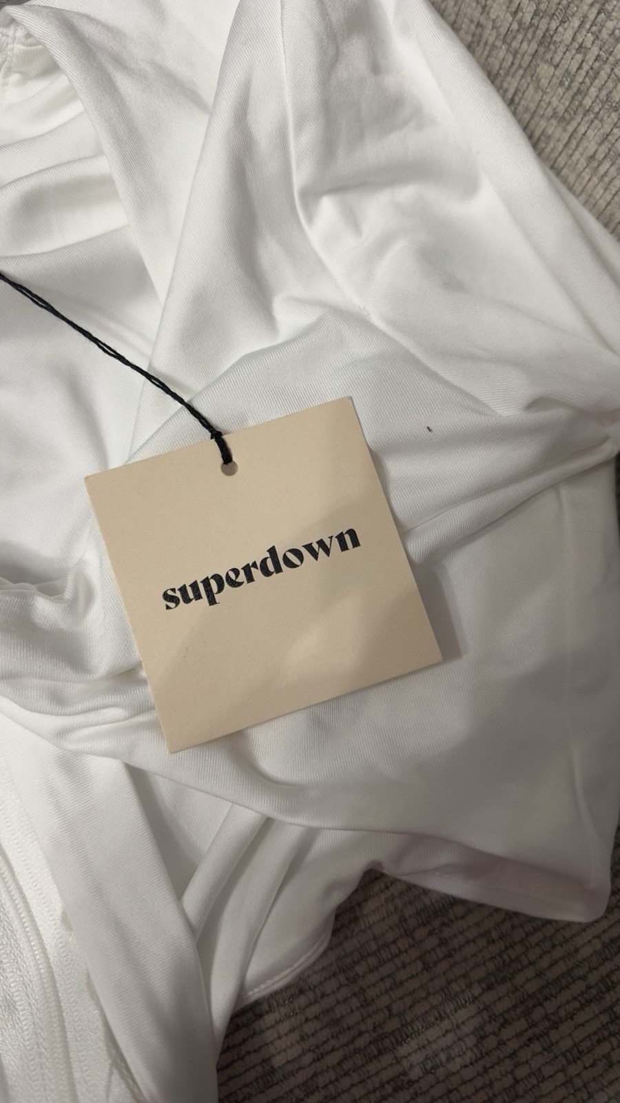 NWT Superdown Rubena Mini Dress in Ivory White Size S