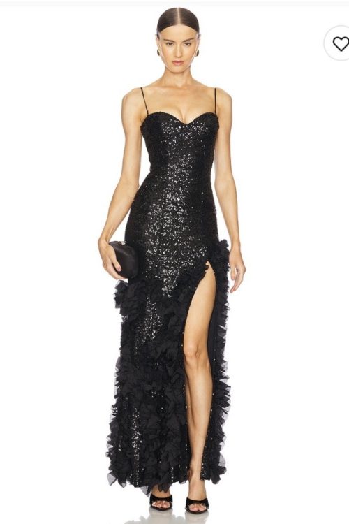 NWT NBD The Julietta Gown in Black $498 Size XS