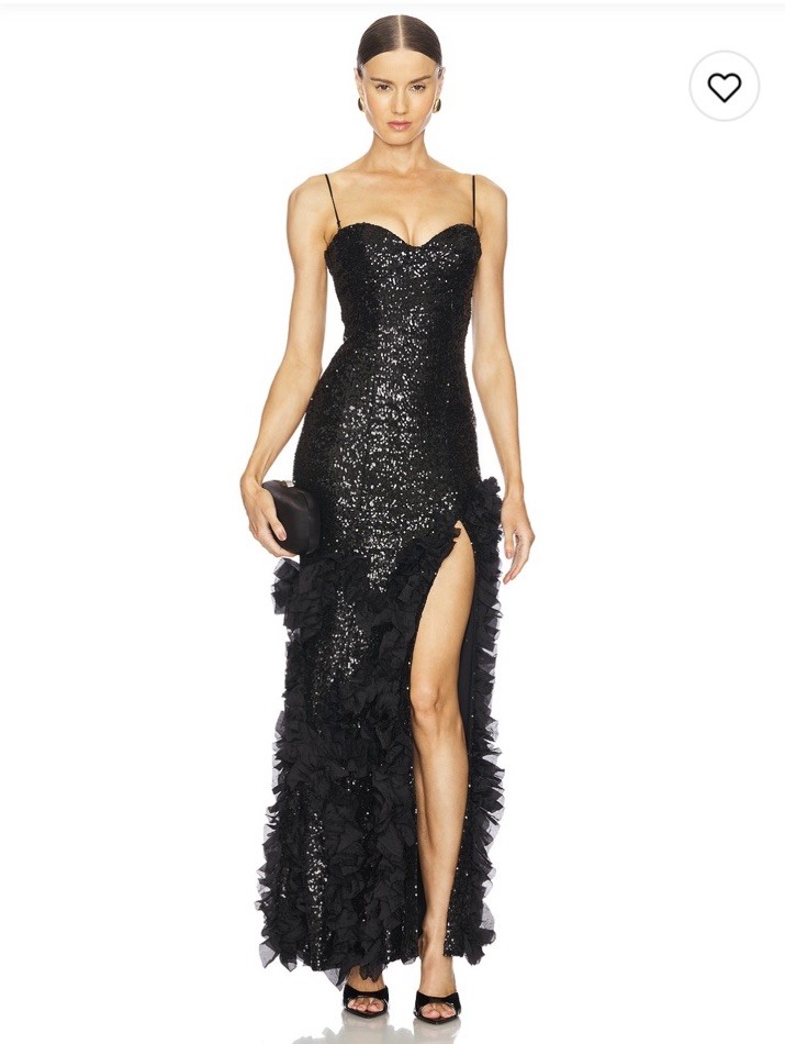 NWT NBD The Julietta Gown in Black $498 Size XS
