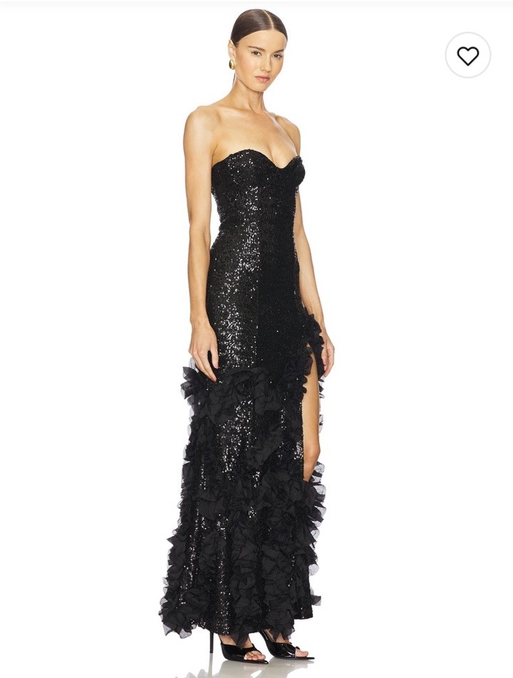 NWT NBD The Julietta Gown in Black $498 Size XS