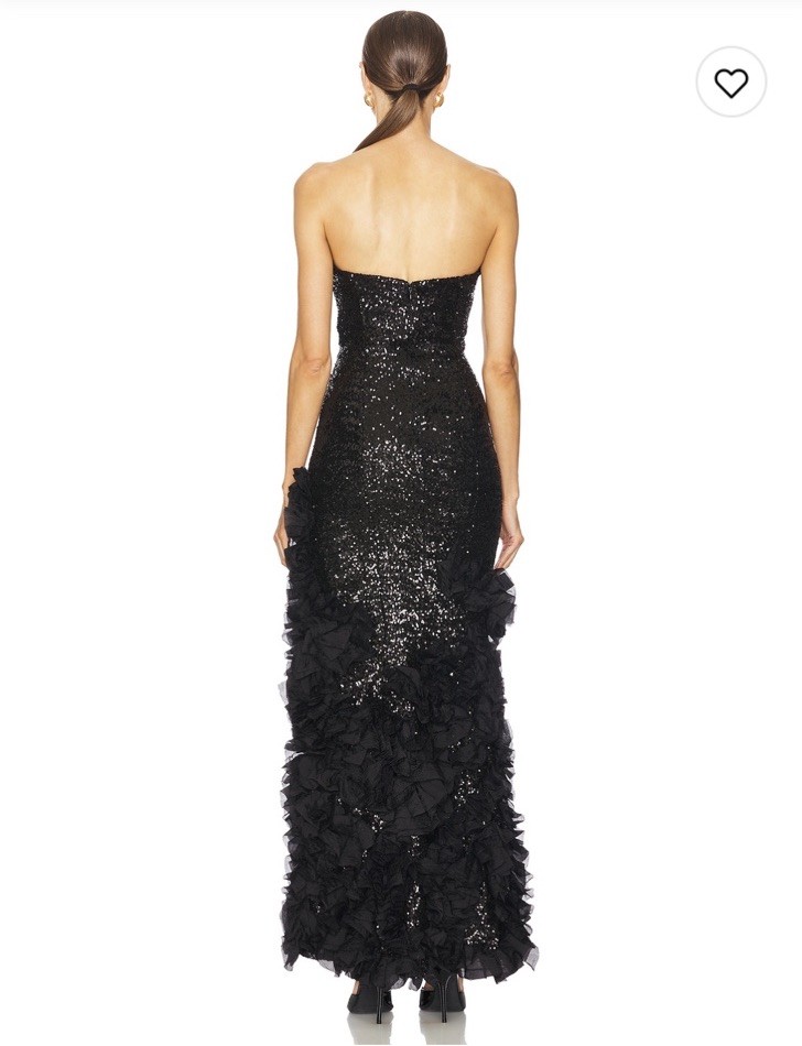 NWT NBD The Julietta Gown in Black $498 Size XS