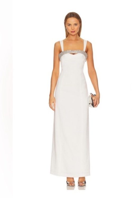 NWT Simkhai Lenny Gown In White $795 Size 6