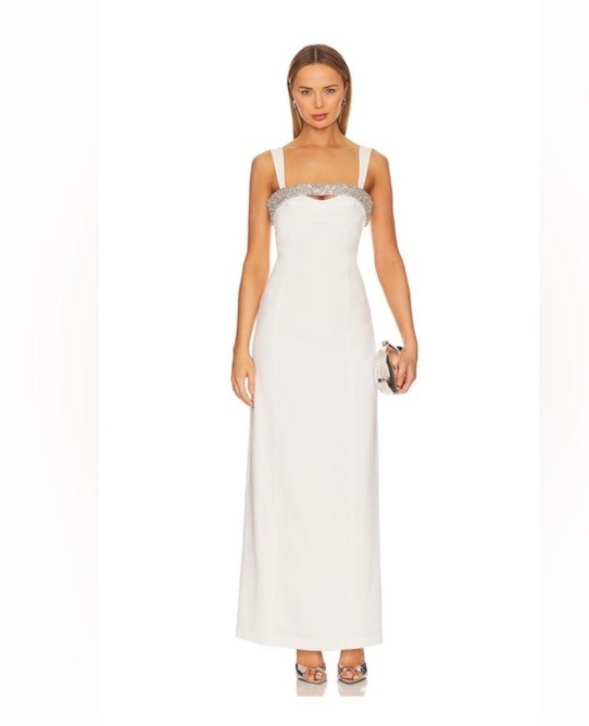 NWT Simkhai Lenny Gown In White $795 Size 6