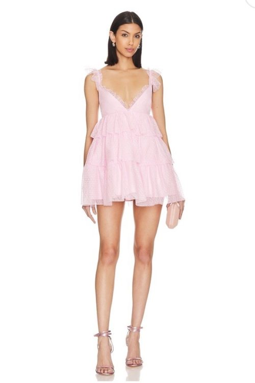 NWT More To Come Arabella Ruffle Dress Size M