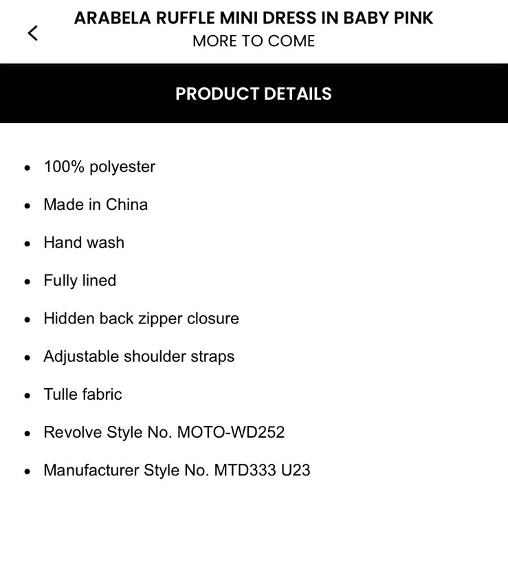 NWT More To Come Arabella Ruffle Dress Size M