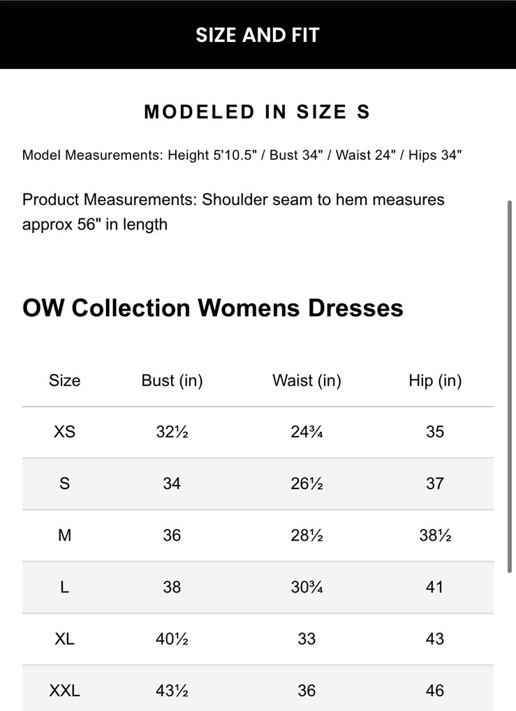 NWT OW Collection Isabel Dress In Gradiant Print $160 Size S