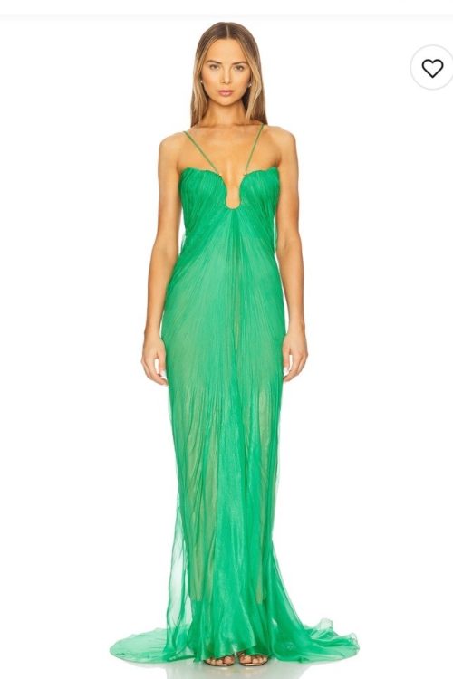 NWT Maria Lucia Hohan Raisa Dress In Emerald Green $1990 Size 34/2