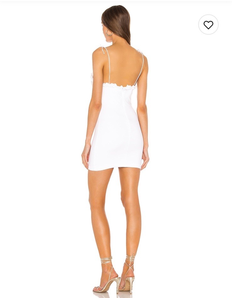 Revolve Camile Tie Strap Superdown Small Mini Dress Graduation White M
