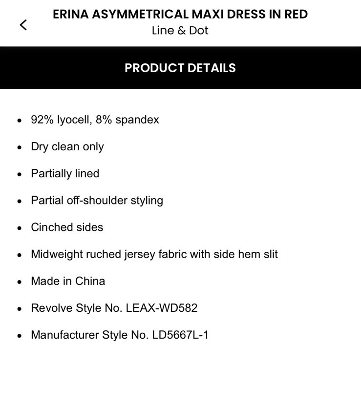 NWT Line And Dot Aryna Asymmetrical Maxi Dress Size S