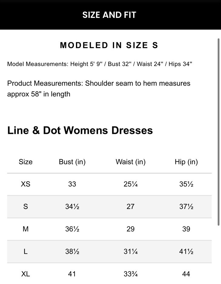 NWT Line And Dot Aryna Asymmetrical Maxi Dress Size S