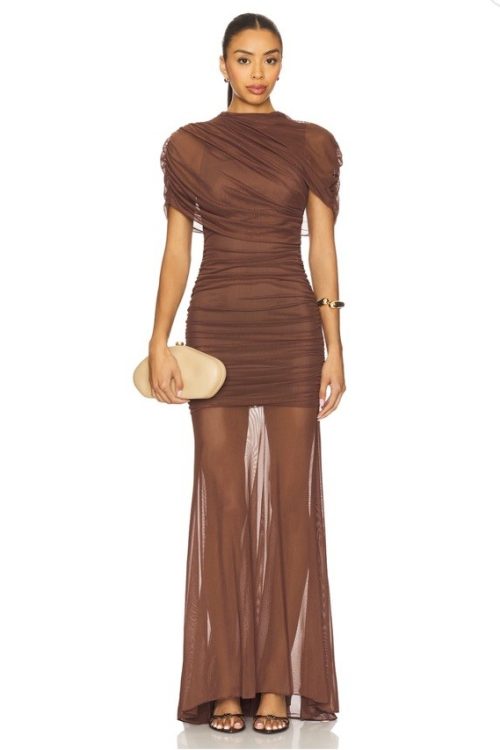 NWOT Amanda Uprichard X Revolve Evianna Mesh Gown $297 Size L