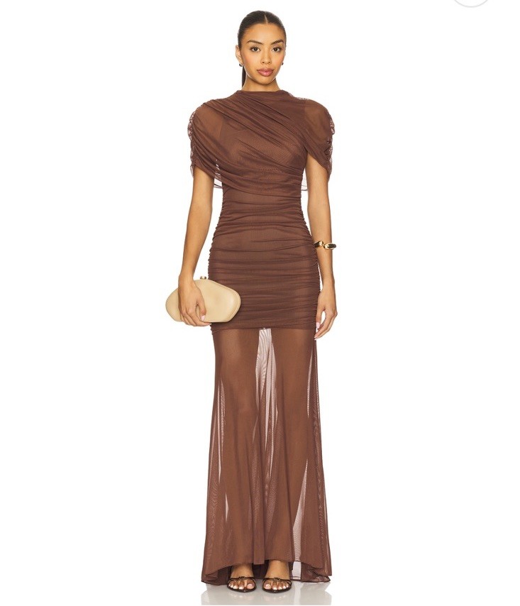 NWOT Amanda Uprichard X Revolve Evianna Mesh Gown $297 Size L