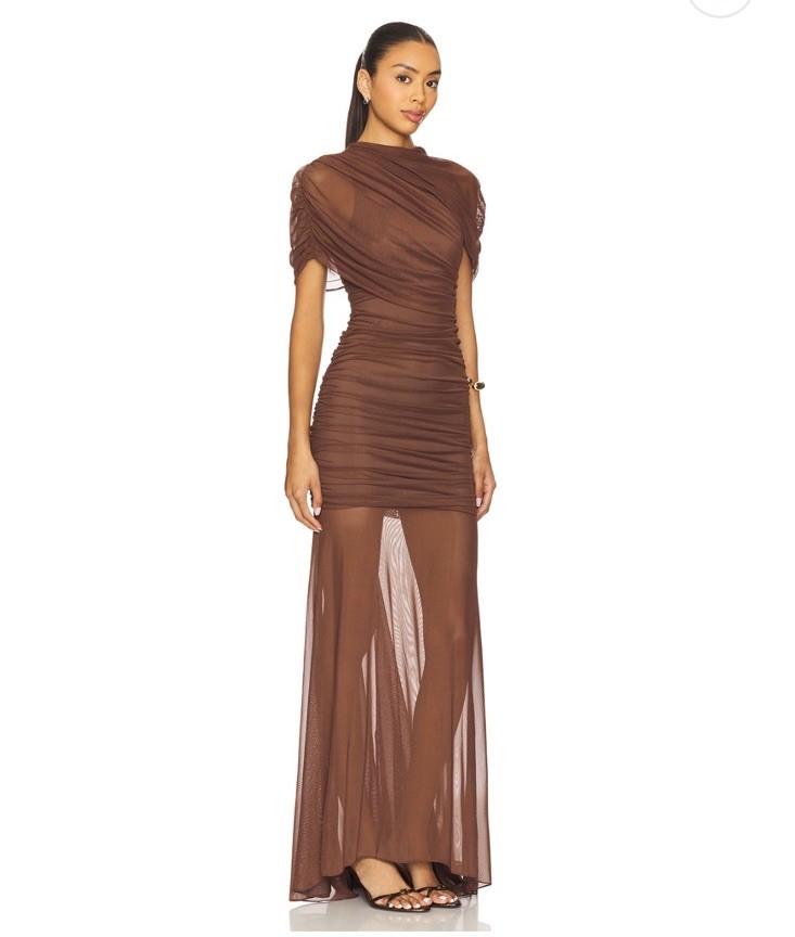 NWOT Amanda Uprichard X Revolve Evianna Mesh Gown $297 Size L