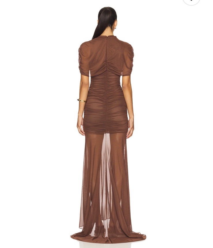 NWOT Amanda Uprichard X Revolve Evianna Mesh Gown $297 Size L