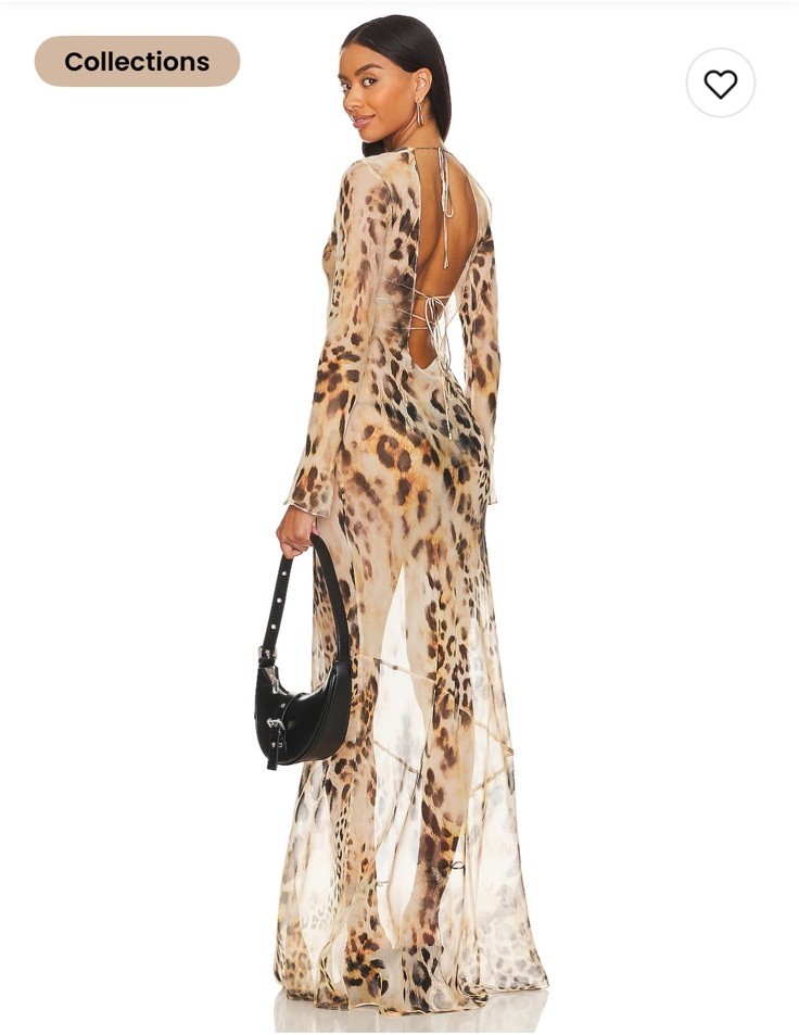 NWT Retrofete Vienna Dress In Vintage Cheetah $598 Size XS