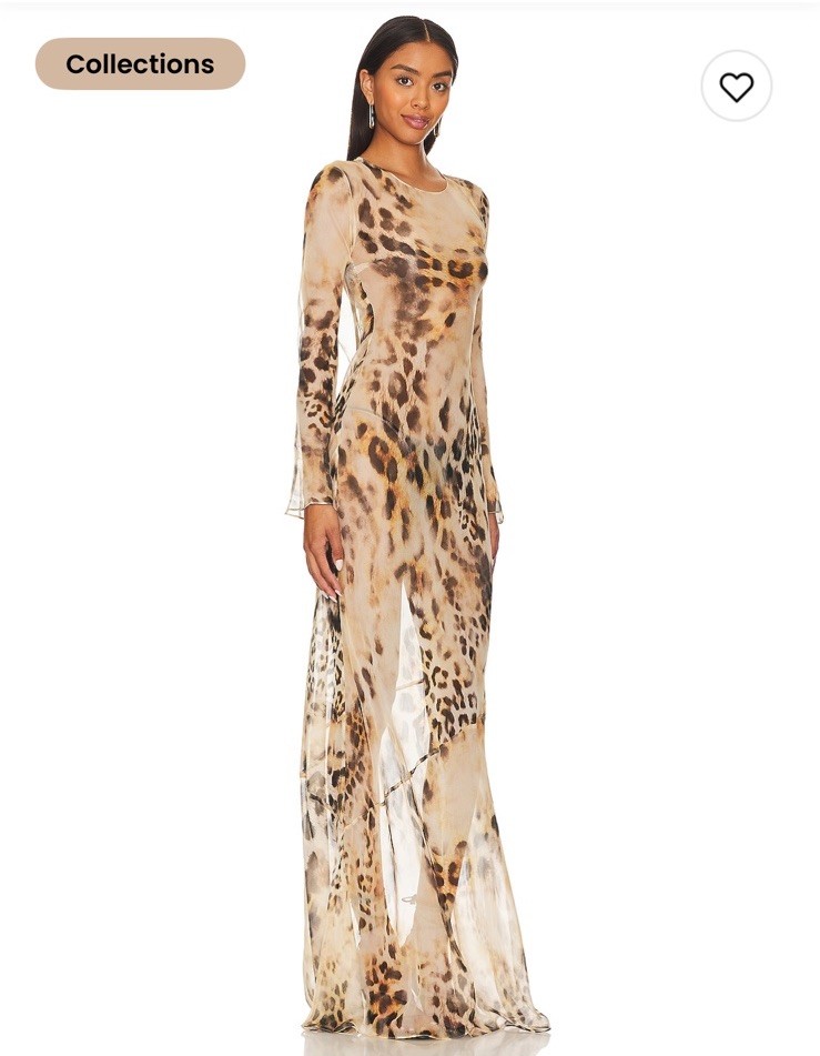 NWT Retrofete Vienna Dress In Vintage Cheetah $598 Size XS