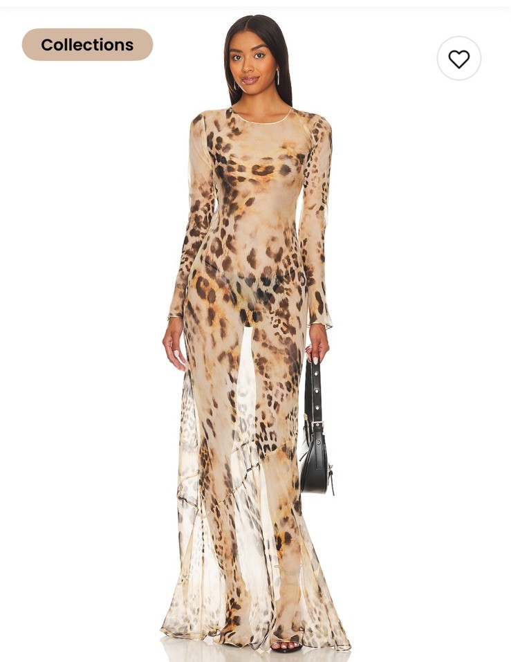 NWT Retrofete Vienna Dress In Vintage Cheetah $598 Size XS