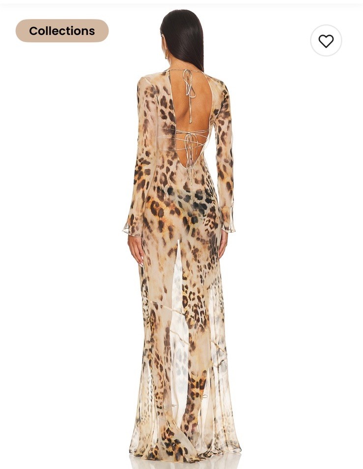 NWT Retrofete Vienna Dress In Vintage Cheetah $598 Size XS