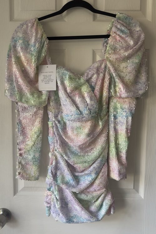 NWT Alamour The Label Lunara Sequins Mini Dress $275 Size XXS