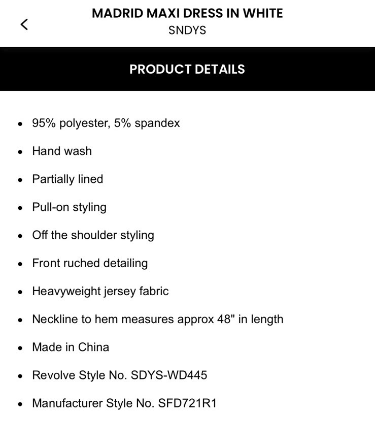 NWT Sndys Madrid Maxi Dress In White Size XL