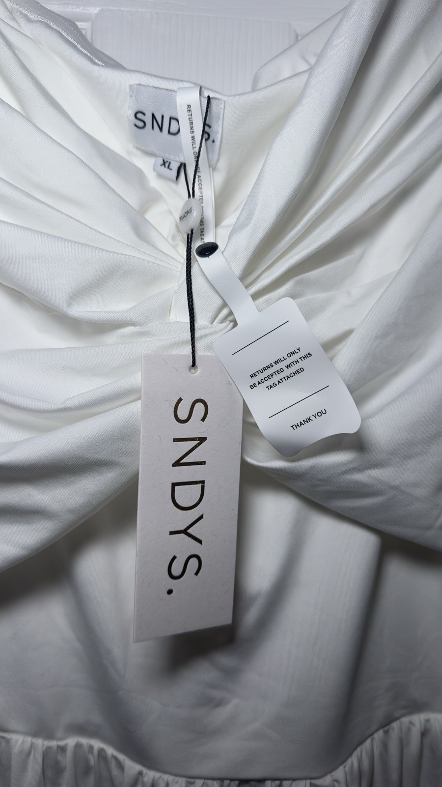 NWT Sndys Madrid Maxi Dress In White Size XL