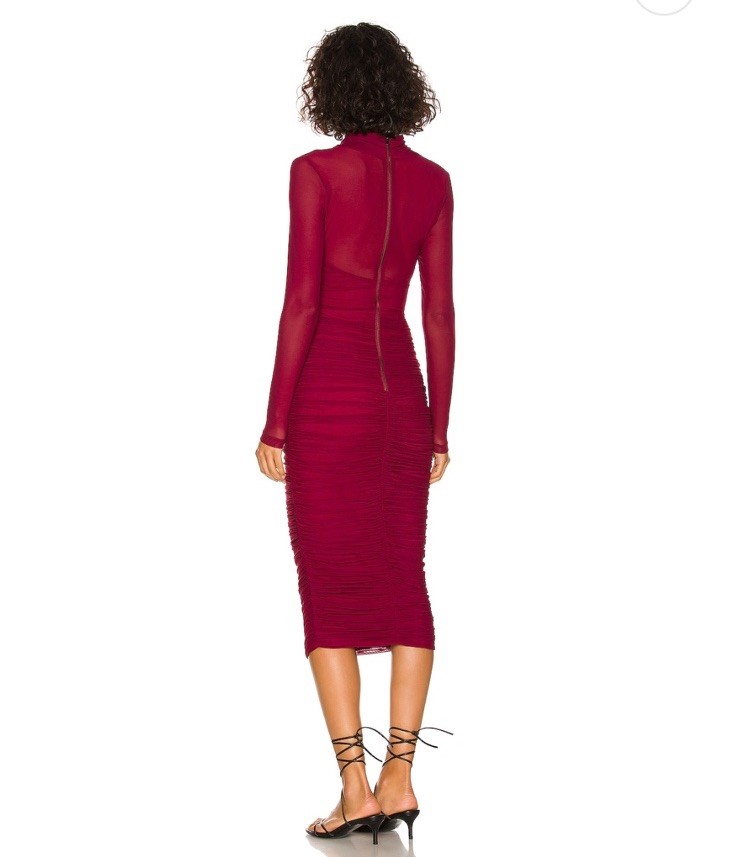 NWT Bardot Aliyah Dress In Burgundy Size S