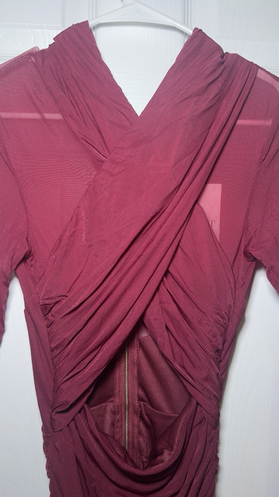 NWT Bardot Aliyah Dress In Burgundy Size S