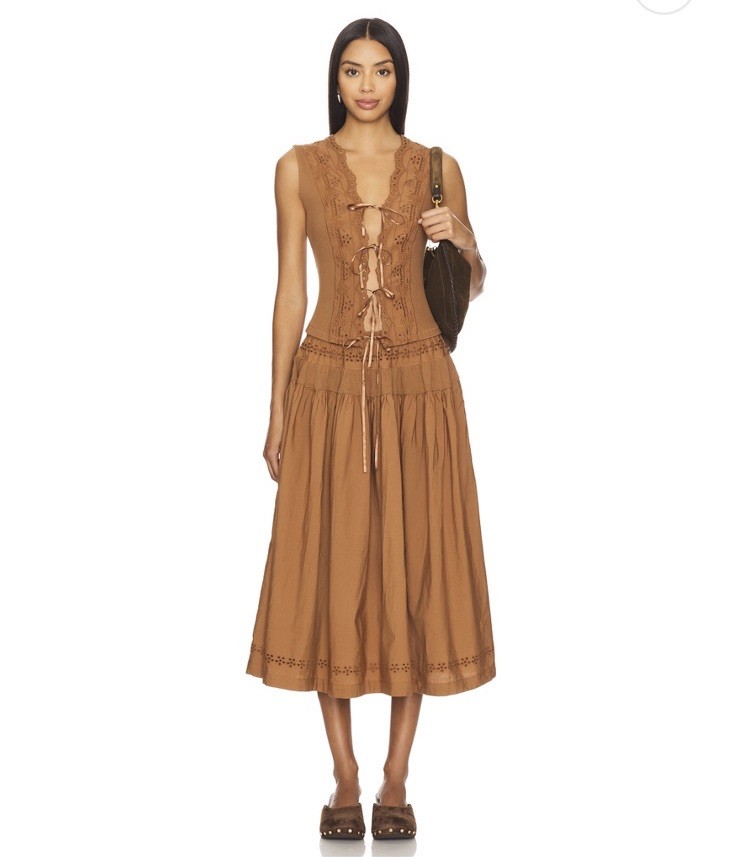 Free People Gisebelle In Macadamia Size XL (bottom Only)