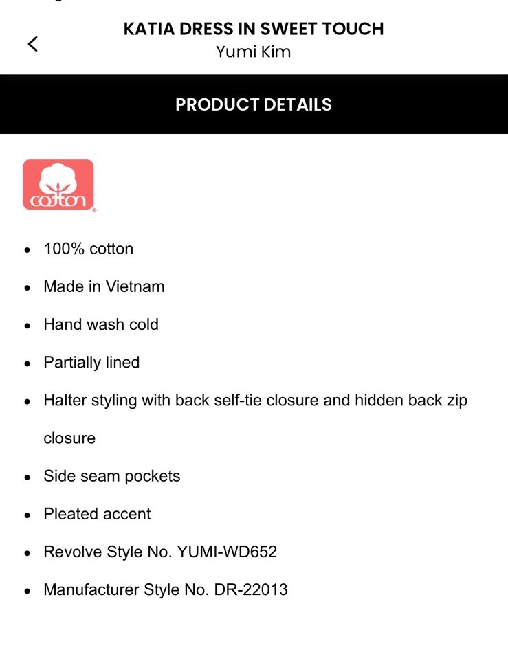 NWT Yumi Kim Katia Dress $248 Size L