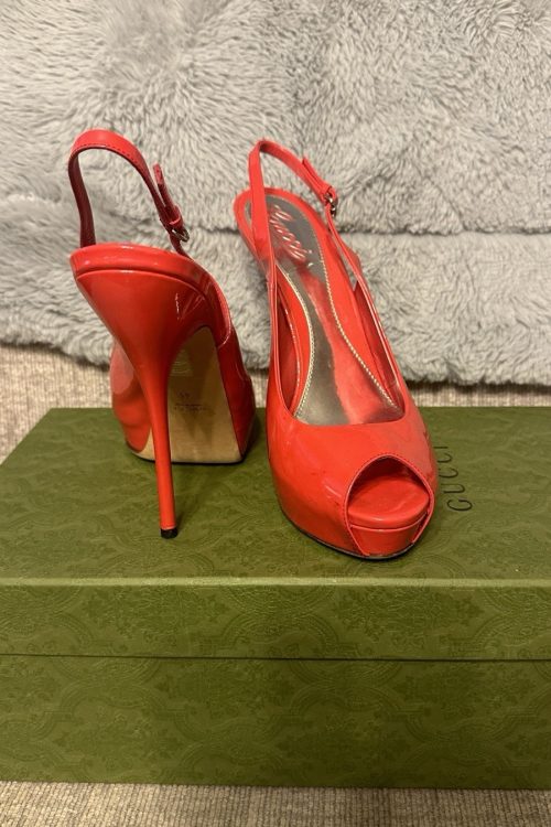 Gucci Vintage Vintello Vernice Heels Shoes $715 Size 41 With Box