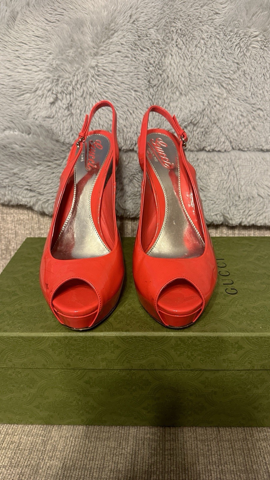 Gucci Vintage Vintello Vernice Heels Shoes $715 Size 41 With Box
