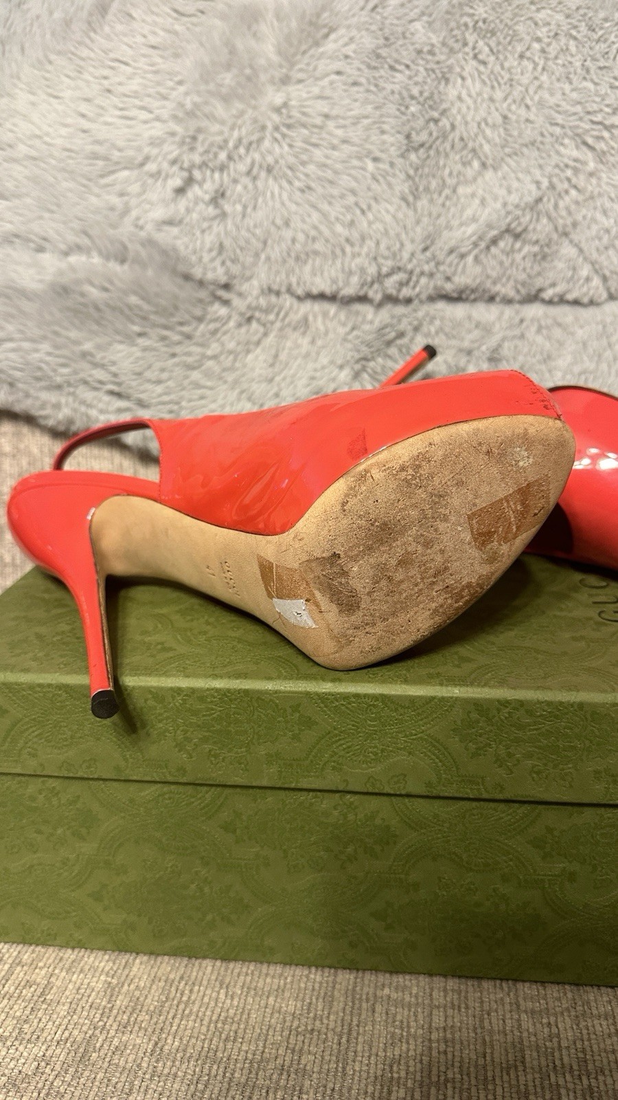 Gucci Vintage Vintello Vernice Heels Shoes $715 Size 41 With Box