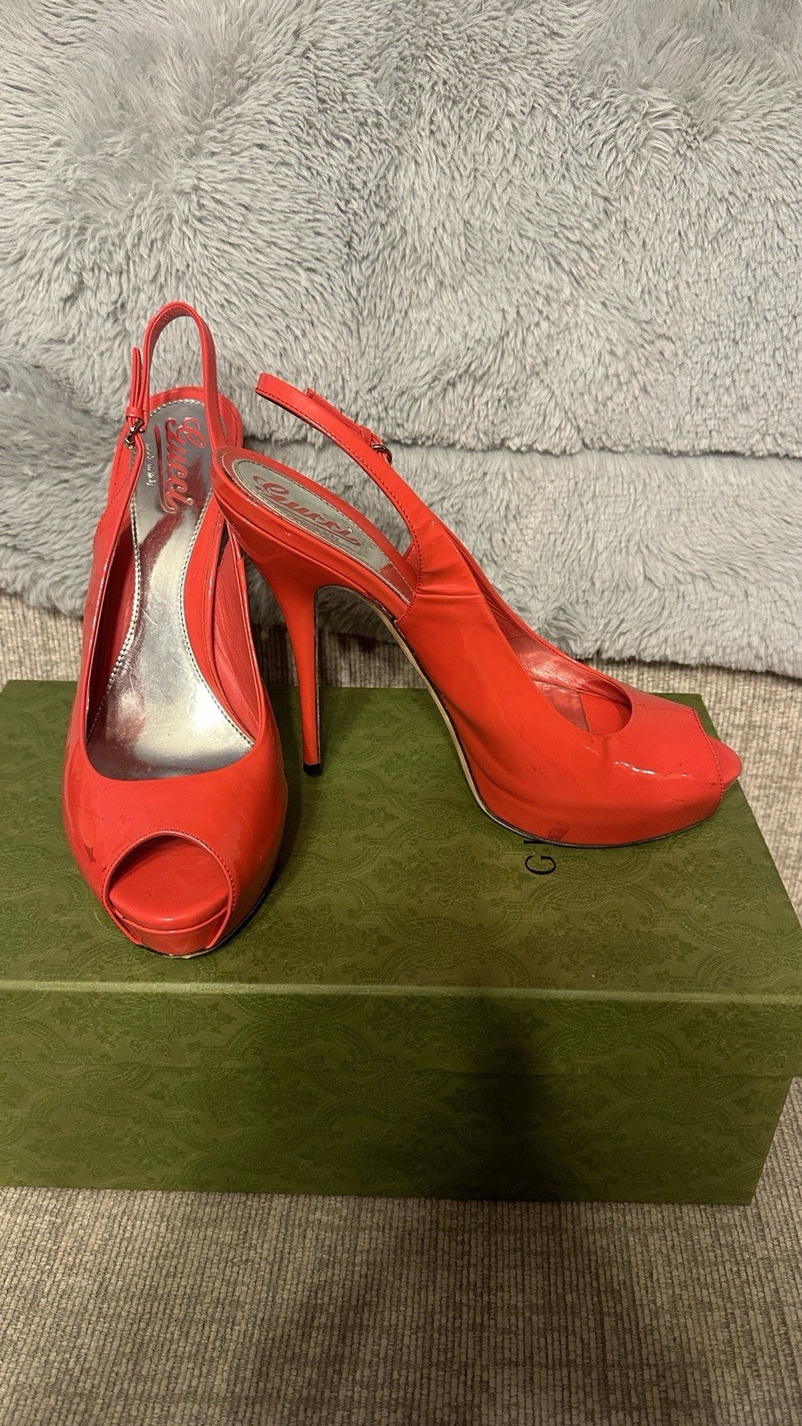 Gucci Vintage Vintello Vernice Heels Shoes $715 Size 41 With Box