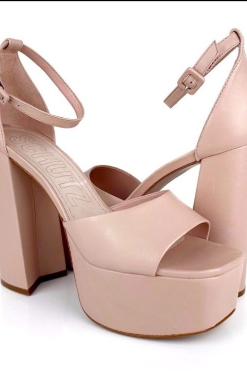 Schutz Lenne Couros Deluxe Nappa Heels Sweet Rose Pink Size 10B