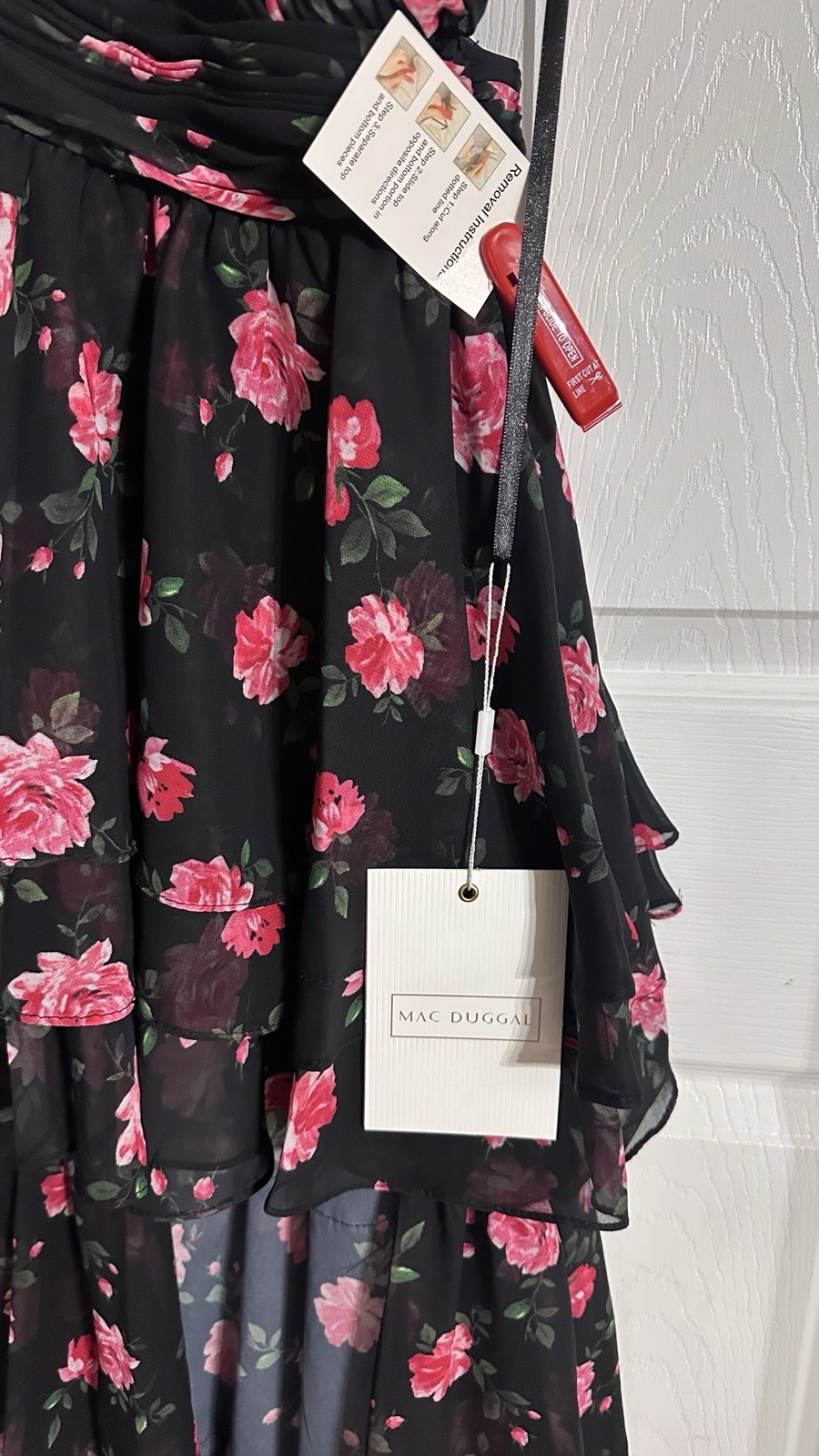 Mac Duggal One Shoulder Satin Midi Dress Size 4