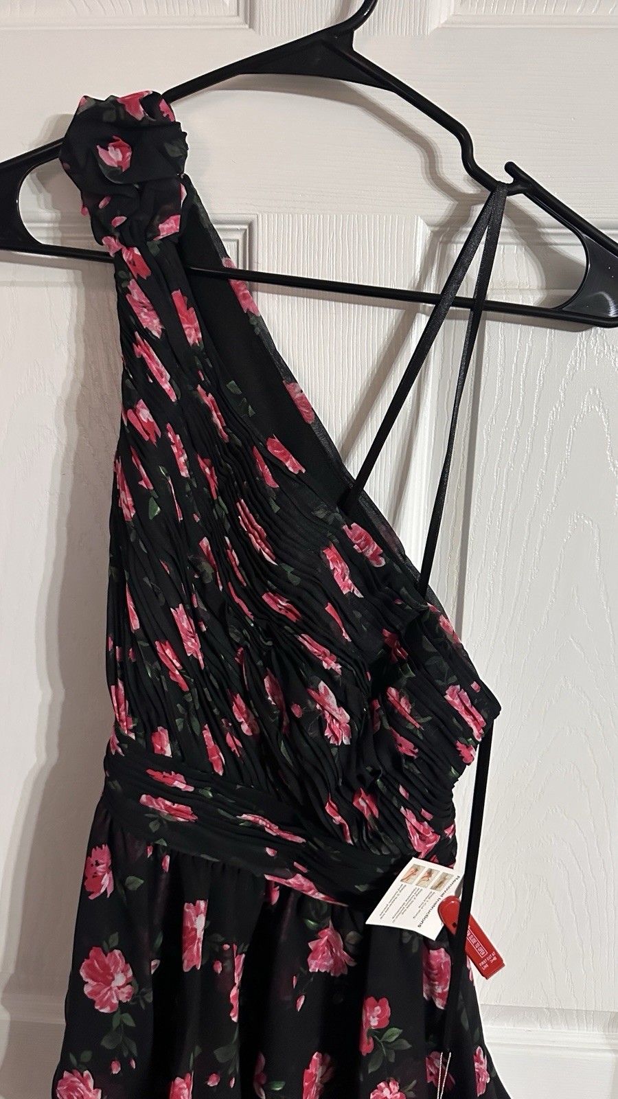 Mac Duggal One Shoulder Satin Midi Dress Size 4