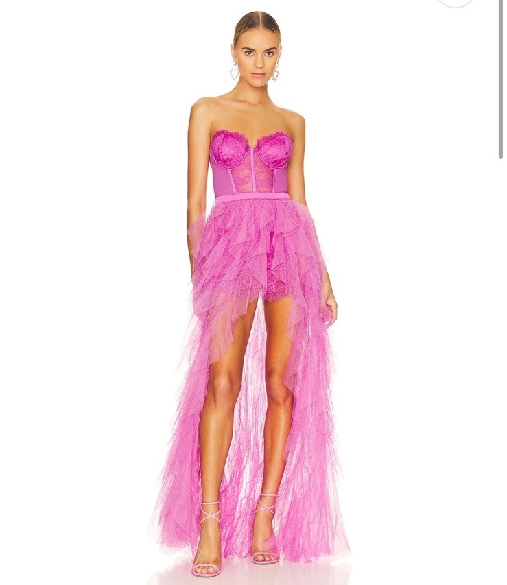 NWT For Love And Lemon X Revolve Bustier Gown $359 Size XS