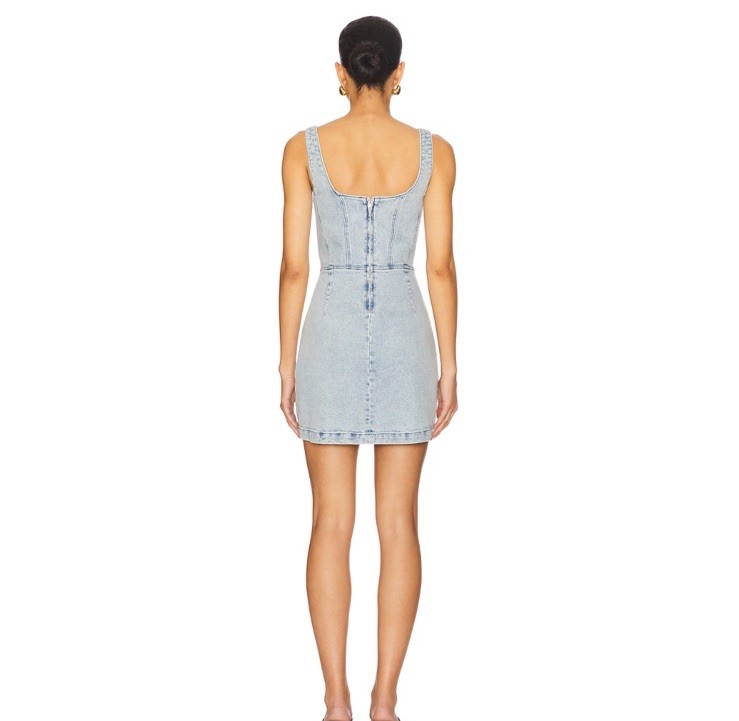 NWT Show Me Your Mumu Corset Mini Denim Dress Size S