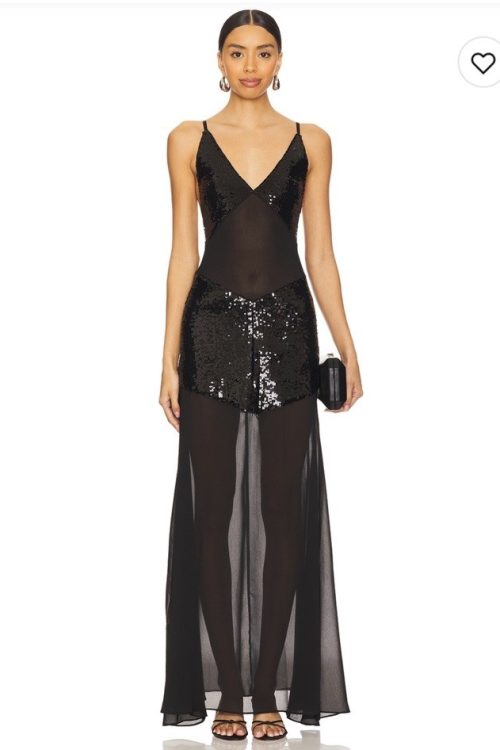 NWT WeWoreWhat Sheer Panel Maxi Dress Size 2