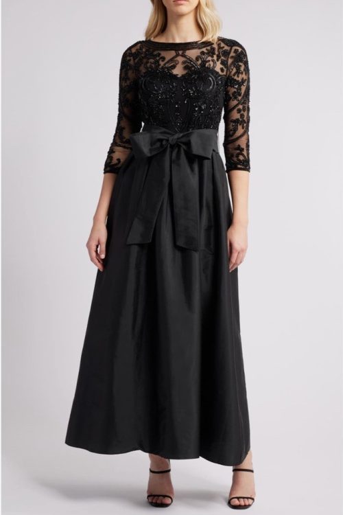 NWT Pissaro Nights Beaded Tafetta Gown $268 Size 12