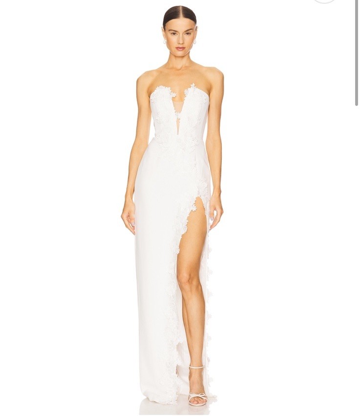 NWOT Sau Lee Florence Dress In White $595 Size 2