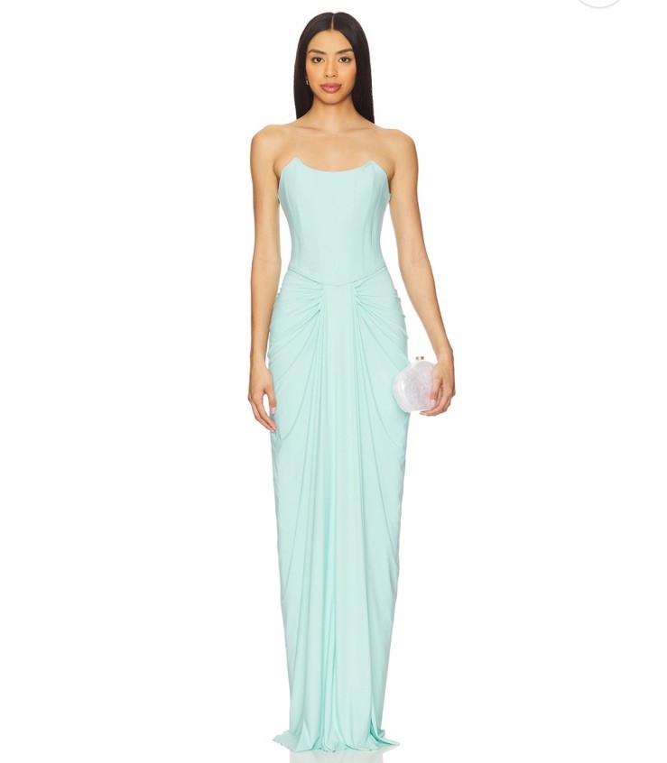 Deme By Gabriella X Revolve Pearl Gown $350 Size XS