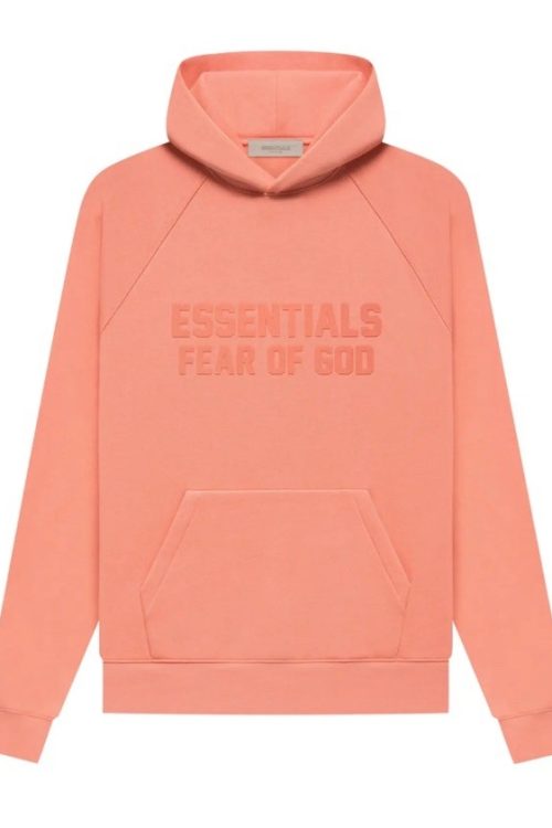 NWT Fear Of God Essential Coral Red Hoodie Size S