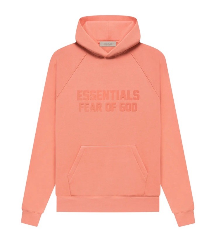 NWT Fear Of God Essential Coral Red Hoodie Size S