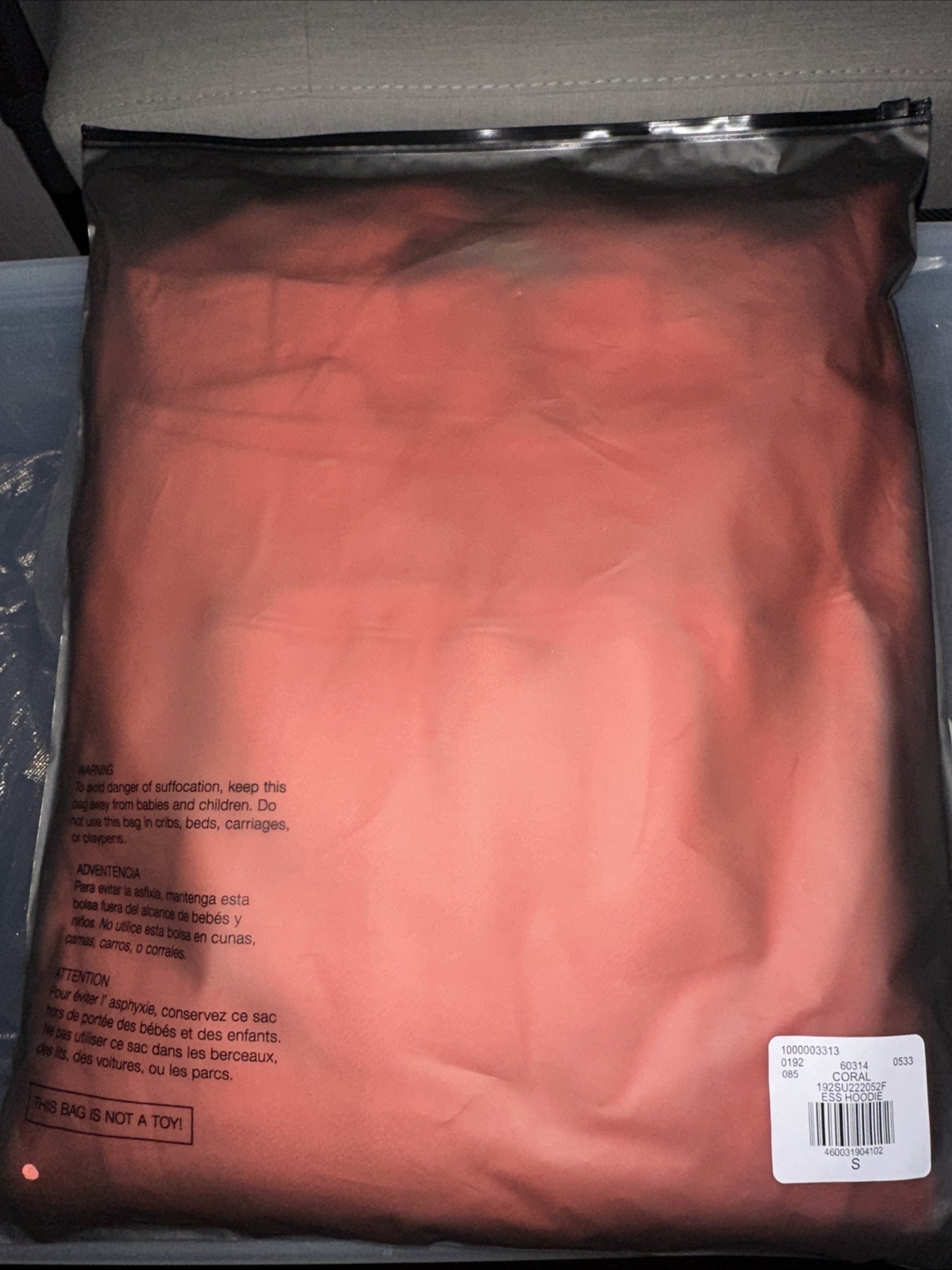 NWT Fear Of God Essential Coral Red Hoodie Size S