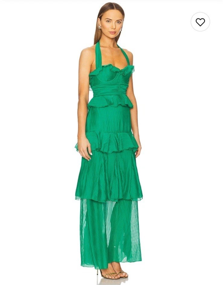 NWT Line And Dot Cari Halter Maxi Dress Size L